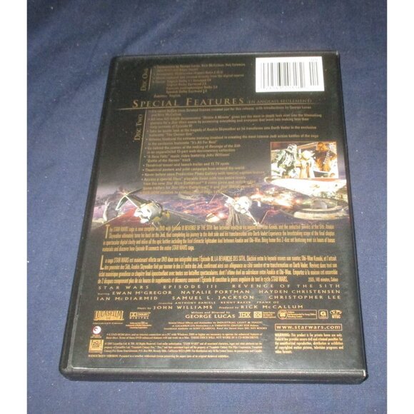 Star Wars Episode III: Revenge of the Sith (DVD, 2005, 2-Disc Set, Canadian) - Picture 4 of 4
